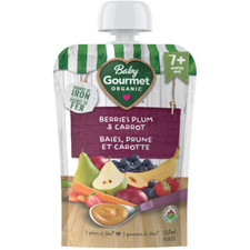 4-Pack Baby Gourmet Organic Puree Berries Plum Carrot