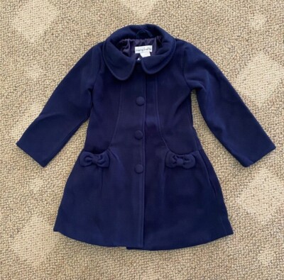 Chasing Fireflies Coat Jacket Dress Casual Navy Blue Machine Washable Girls 6
