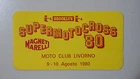 Sticker sticker SUPER MOTOCROSS '80 Moto Club Livorno cm 9.5 x 5 approx