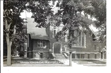 RPPC Real Photo Postcard Iowa Manchester Congregational Church L L Cook Photo