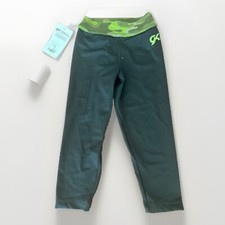 NWT GK Elite LEGGINGS Gymnastics BLACK PANTS camo Capri SPANDEX Girls size CL