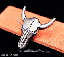 10X Western Cowboy Antique Bull Buffalo Skull Head Longhorn Leathercraft Concho
