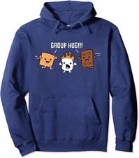 Group Hug Camping Campfire Chocolate Marshmallow Unisex Hooded Sweatshirt