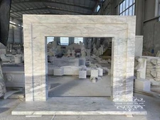 BESPOKE MODERN VIOLA  MARBLE FIRELACE MANTEL - TFM5C