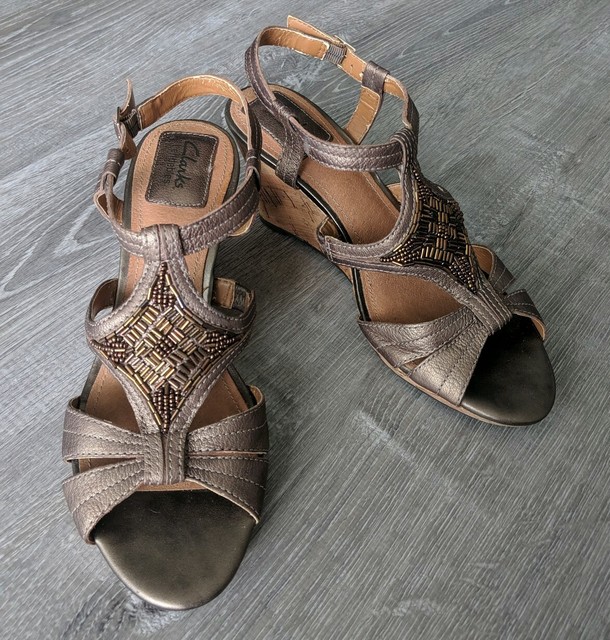 clarks bendables wedge sandals