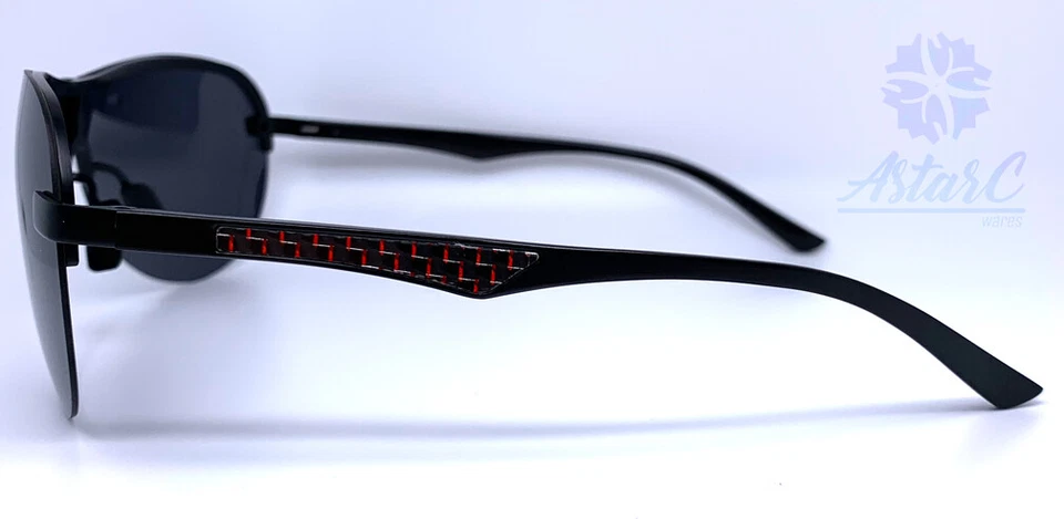 Black Shield Cycling Metal Polarised Sunglasses Men/Women/Unisex - AstarC Wares - Image 3 of 4