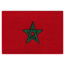 MOROCCO FLAG PATCH MOROCCAN KINGDOM EMBLEM applique embroidered iron-on RABAT
