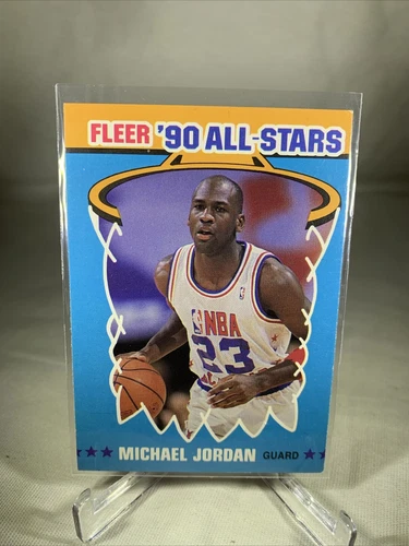 1990 FLEER BASKETBALL Michael Jordan '90 All-Stars Insert Card EX Chicago Bulls