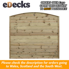 Convex Contemporary Fence Panel Multiple Sizes Pressure Treated Top Quality