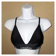 Calvin Klein Bralette, Black Wireless Size S T3