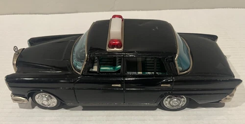 VTG Bandai Japan 1960s Tin Mercedes Benz 230 Taxi Battery Car Operated WORKS!