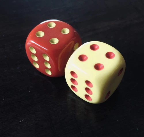 Catan Red and Yellow Game Dice Set Official Extra/Replacement Game Piece