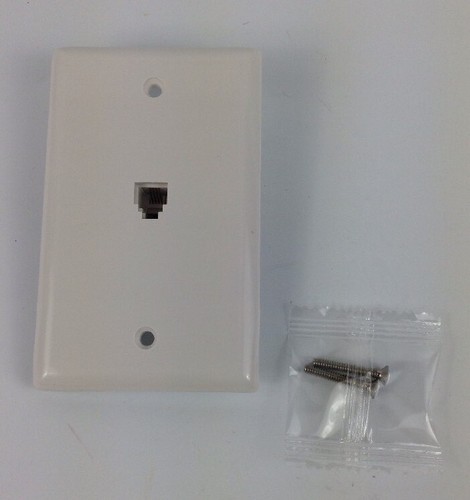 QTY 15 EATON 3532-4W FLUSH MOUNT VOICE MODULAR JACKS WHITE FREE SHIPPING - Picture 2 of 6