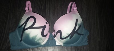 VS pink push up bra BRAND NEW size 32d tye dye logo 