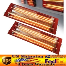 2Pcs 2000W Spray Baking Booth Infrared Paint Curing Light Heating Lamp Heaters