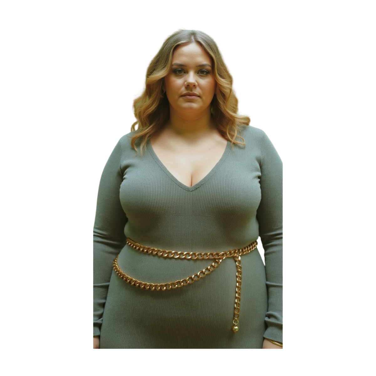 Plus Size Gold or Silver Chain Statement Belt Trendy Plus Size Accessories Silver Multi Strand Layer Chain  main image 3