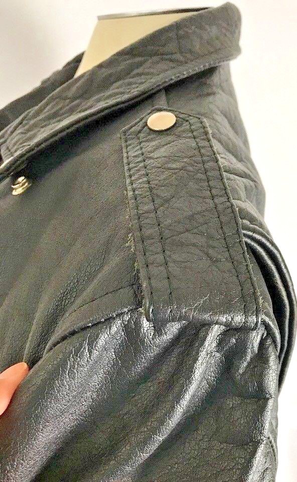 Ripples Heavy Leather Jacket Coat Mens Size XL Black Ripples Heavy Leather Jacket Coat Mens Size XL Black