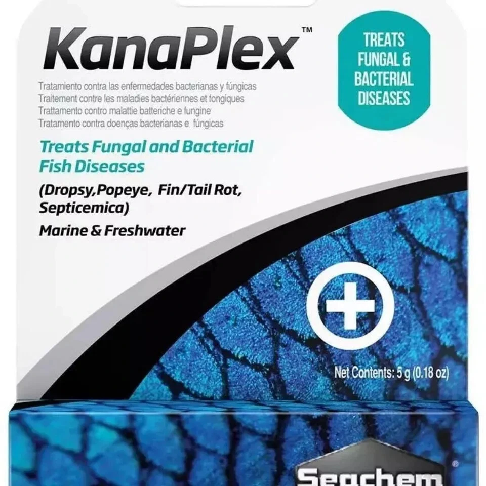 Seachem KanaPlex trata doenças fúngicas e bacterianas de peixes - 5 gramas (0,18 oz) - Imagem 3 de 3