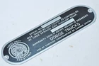 Dodge WC G502 Data plate closed cab 3 WW2