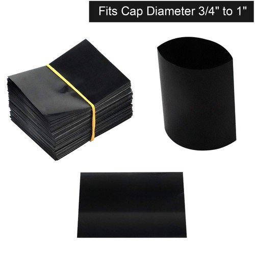 200Pcs 50x60mm Black Perforated Shrink Band for Hot Sauce Bottles Liquid Bottles - 第 5/7 張圖片