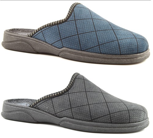 Pantofole uomo chiuse invernali sabout ciabatte casa tessuto calde comode |  eBay