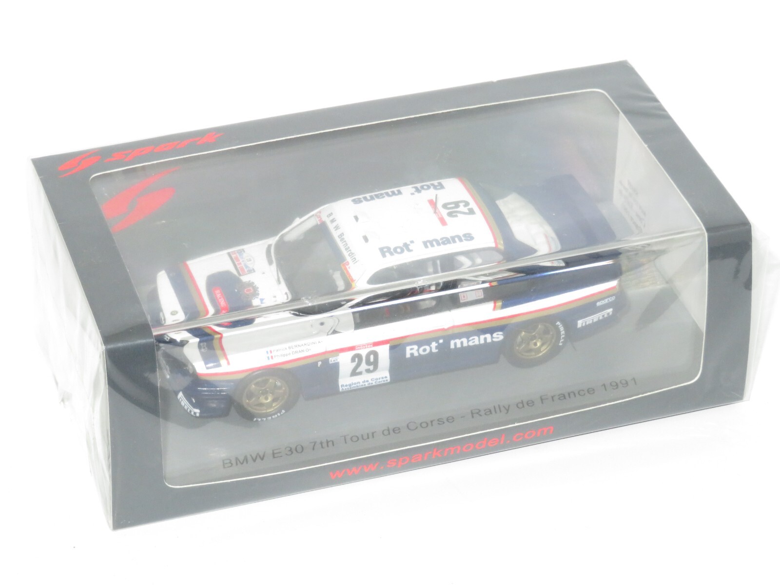 1/43 BMW M3 E30  Rothmans Rally de France Tour de Corse 1991 #29 P.Bernardini