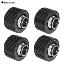 4 Pcs Barrowch G1/4" to 3/8"ID,1/2"OD Compression Fitting 10/13mm 10/13 Black