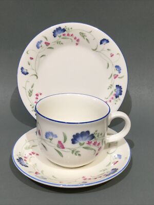 Royal Doulton Expressions   Windemere   Tasse, Untertasse & Teller Trio