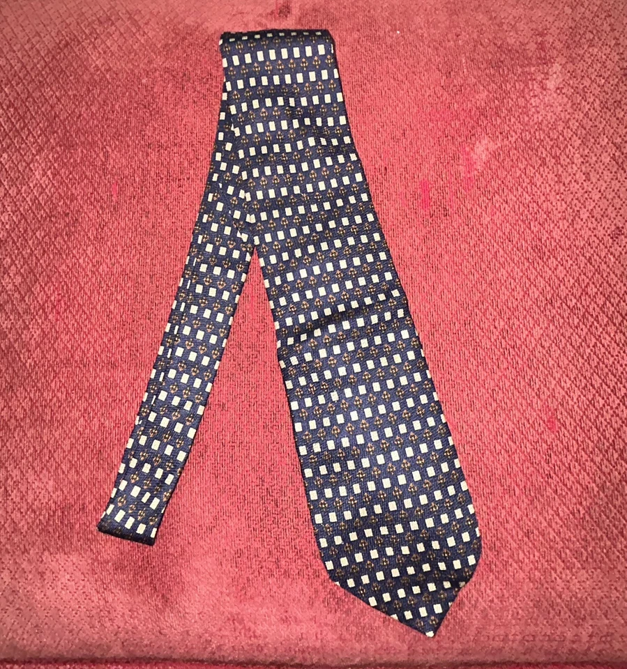 Corbata Coach 100% Seda Azul Geométrica Diseñador MULTICOLOR #11273 Foto 2 de 4