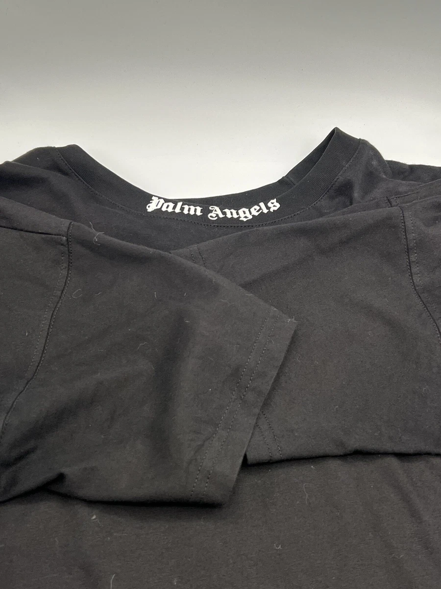 Palm Angels Men's Classic Logo Over Tee - Black - Size Large