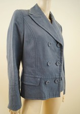Faconnable Pale Lavender Blue Cotton Linen Double Breasted Blazer Jacket Sz:m