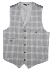 79.50 MURANO MEN'S DRESS VEST Polyester/Viscose Gray size L