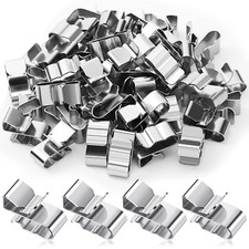 50 Pcs Trailer Frame Wire Clips Stainless Steel Metal Cable Clips 22.5 mm/ 0.89