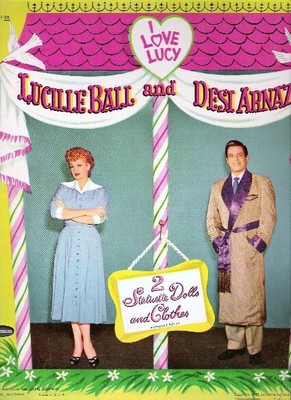 VINTAGE UNCUT 1953 "I LOVE LUCY" LUCILLE BALL & DESI PAPER DOLLS~#1 REPRODUCTION - Image 2 of 4