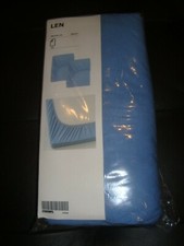 Ikea LEN Blue Crib Fitted Sheet Pack of 2 Sheets 28 x 52 "  70 x 131 cm  NEW