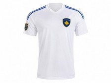 Kosovo FFK Soccer Jersey Mens L White Rare Ba...