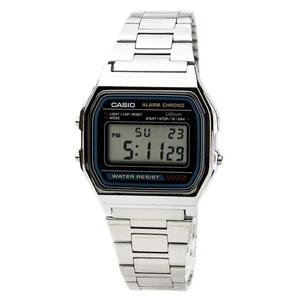 Casio Men's Watch Classic Digital Grey Dial Stainless Steel Bracelet A158W-1