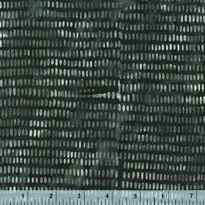 Anthology Batik Fabric | Obsidian Baliscapes Charcoal Dash Dot Gray | YARD