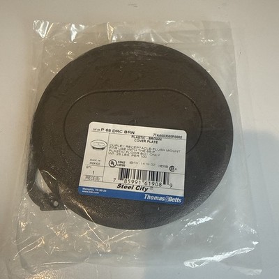 Steel City Electrical Box Cover, 1 Gang, Round, Polycarbonate P 68 DRC BRN 6inch