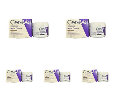 CeraVe Skin Renewing Cream 5 Pack 1.7oz Peptide Night Moisturizer Bulk Bundle