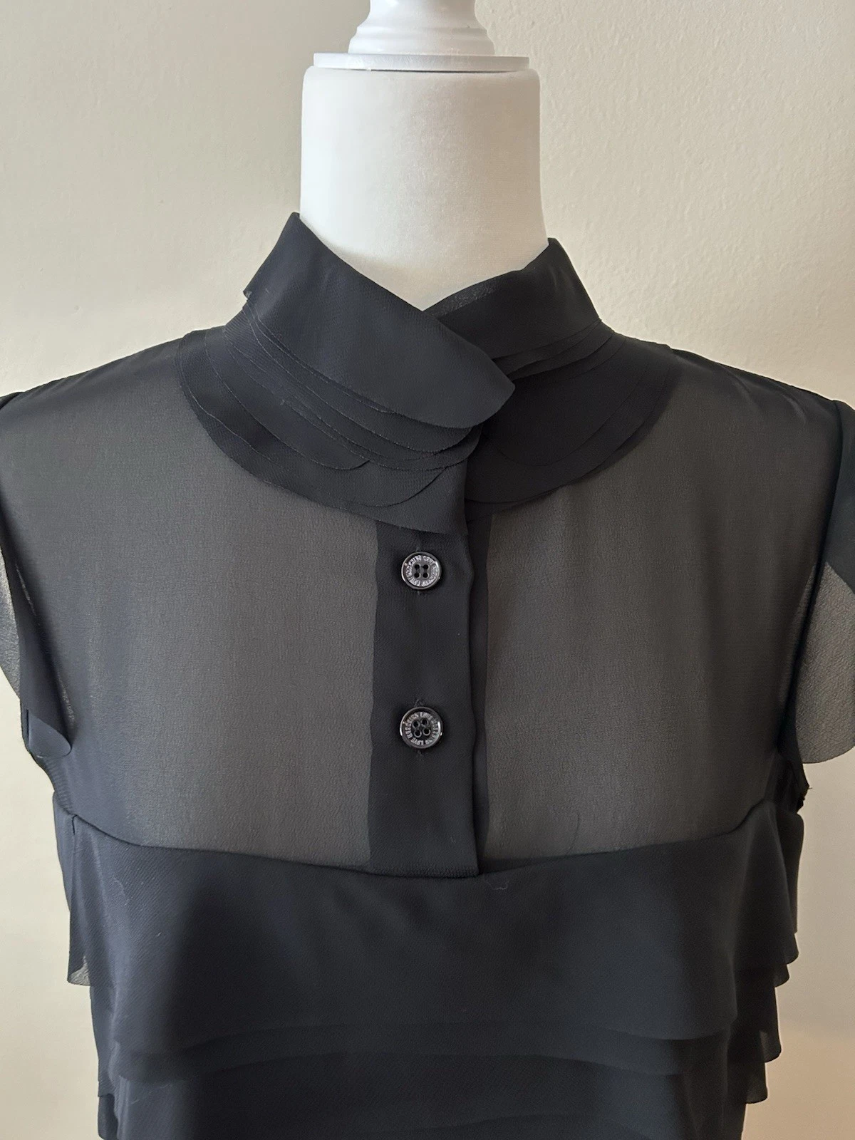 Abito da sera cocktail Moschino nero in seta taglia 8 44 lunghezza ginocchio nuovo con etichette