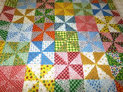 Patchwork PinWheel Fabric Approx. 1 yard x 35/factory width. M26-206