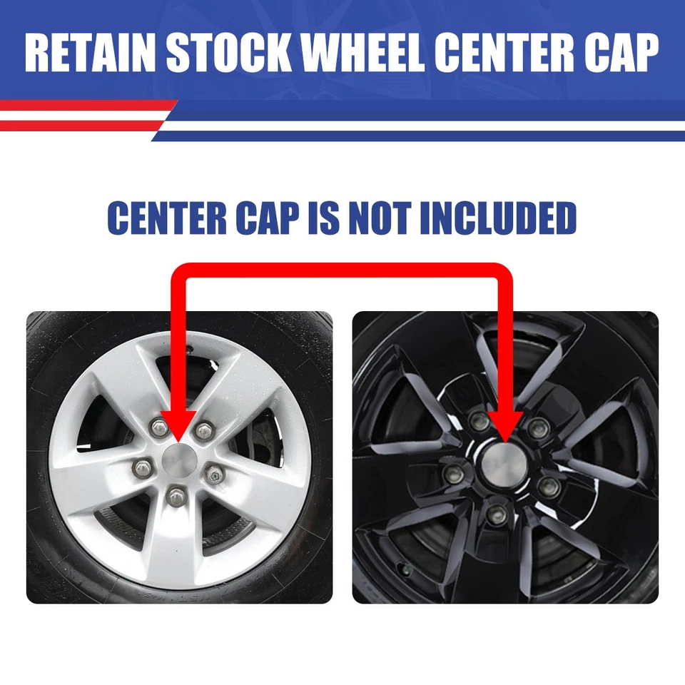 17" Set of 4 Hub Caps Full Rim Wheel Covers Black for 2013-2018 DODGE RAM 1500 - Изображение 2 из 4