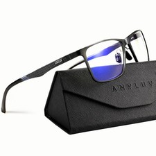 Blue Light Blocking Glasses for Men Metal Frame Computer Eye Protection