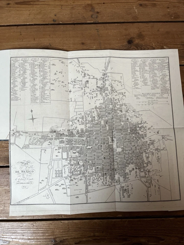 Livre Ancien Atlas Historique Mexique 1823 Gravures Los Angeles Bulloch - Photo 3/4