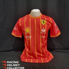 Charles Leclerc Signed Team Shirt RED Promo Autographed Display AS-03620