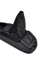 PASST ZU MICROCAR VIRGO PRESTIGE HSE GEAR GAITER gelbe Nähte MASSANFERTIGUNG NEU HERGESTELLT IN UK