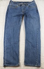 Levis 505 Regular Fit Straight Leg Jeans Mens 36x34 Medium Wash Blue Denim
