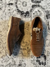 Allen Edmonds Strandmok 2.0 Size 8.5 D Brown Suede Oxford Vibram Soles
