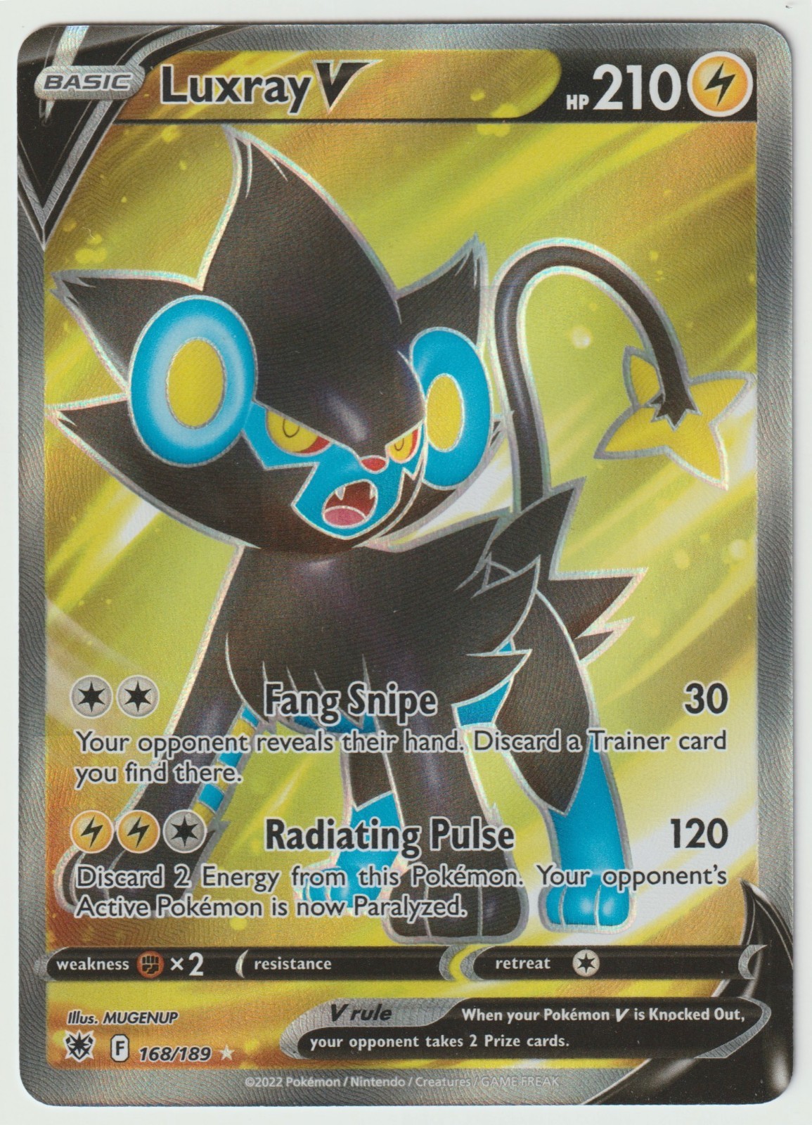 Luxray V (Full Art) 168/189 Swsh10: Astral Radiance Holo